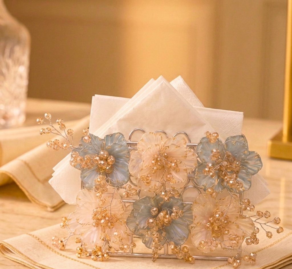 Celestial Bloom Napkin Holder – Napkin Holder by Grandeur
