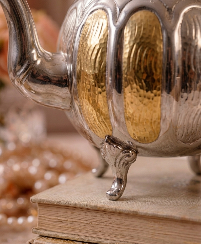 Heritage Silver & Gold Dual-Tone Teaset – Tea Set by Grandeur