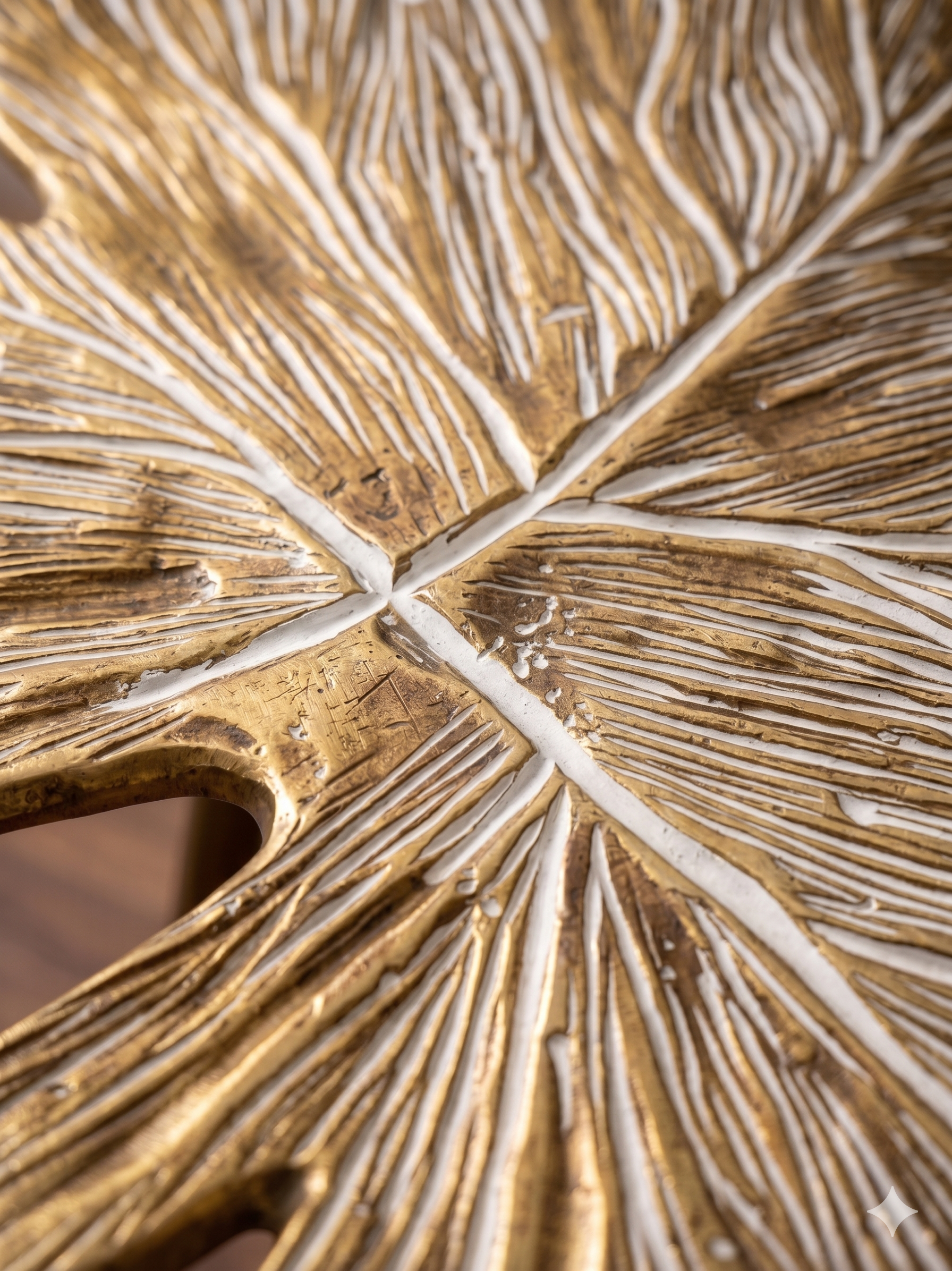 Gingko Leaf Coffee Stool – Accent Stool by Grandeur