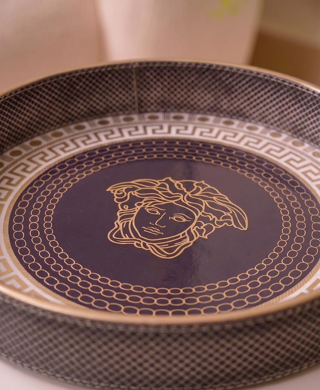 Gilded Mythos Round Tray (Set of 3) – Decorative Tray by Grandeur