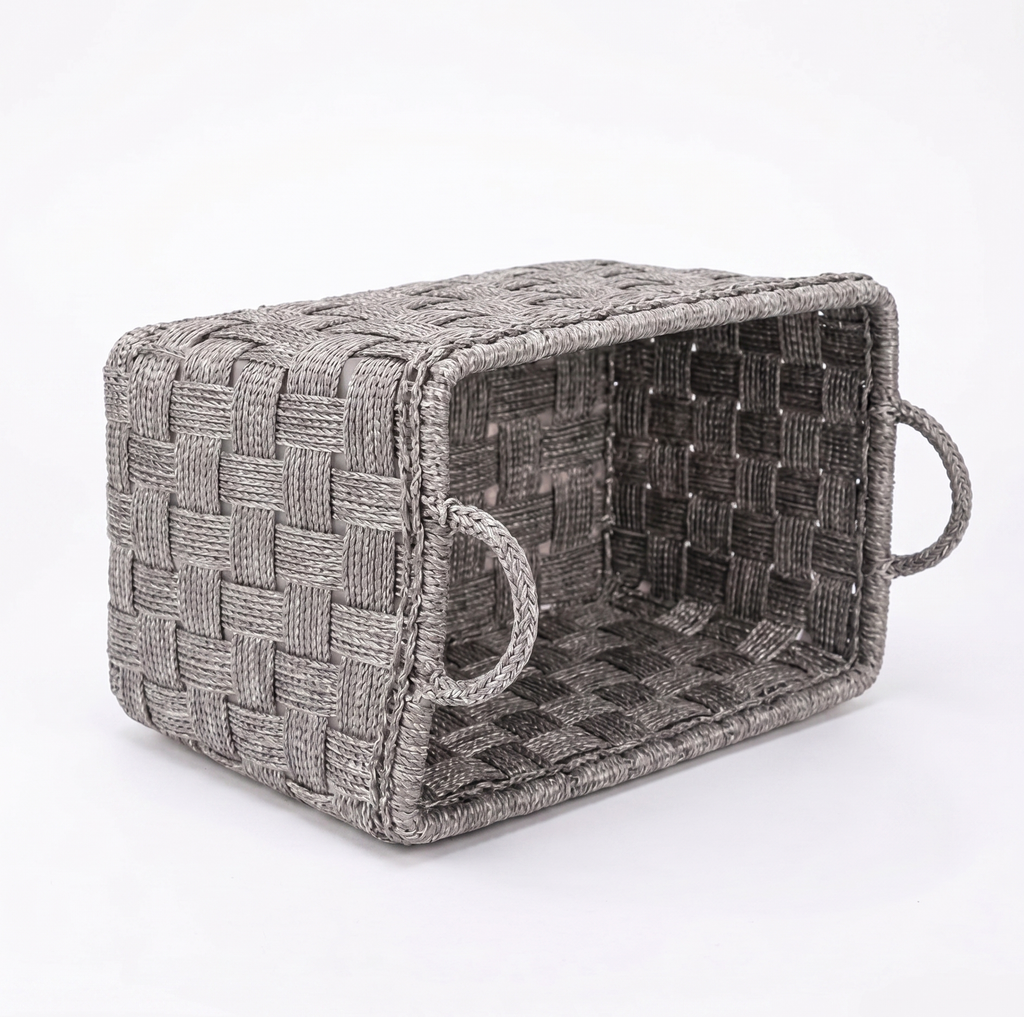 Gilded Heritage Woven Basket – Decorative Basket by Grandeur