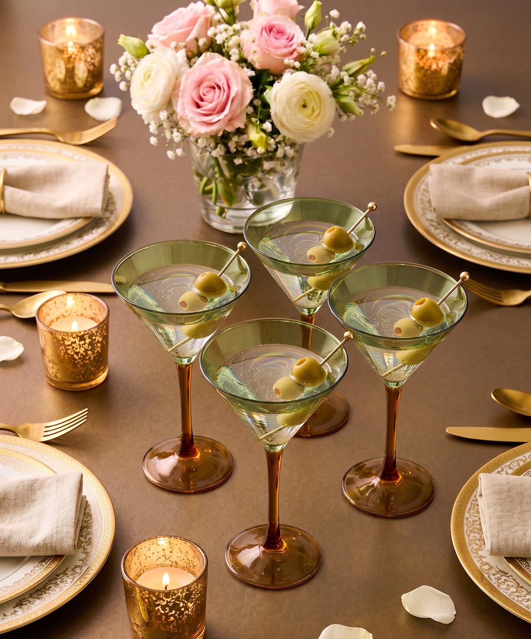 Sage Green Martini Glasses (Pack of 6) – Glassware by Grandeur
