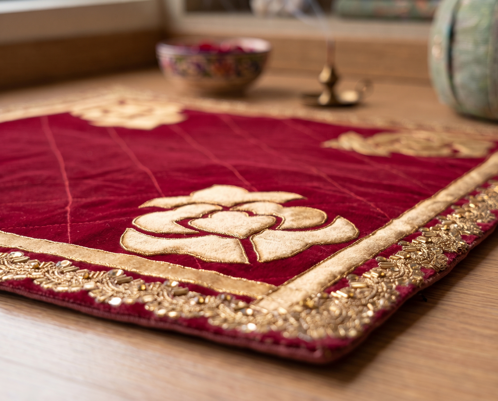 Imperial Crimson Ritual Aasan (Pack of 6) – Ritual Aasan by Grandeur