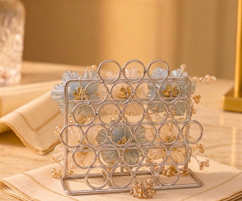 Celestial Bloom Napkin Holder – Napkin Holder by Grandeur