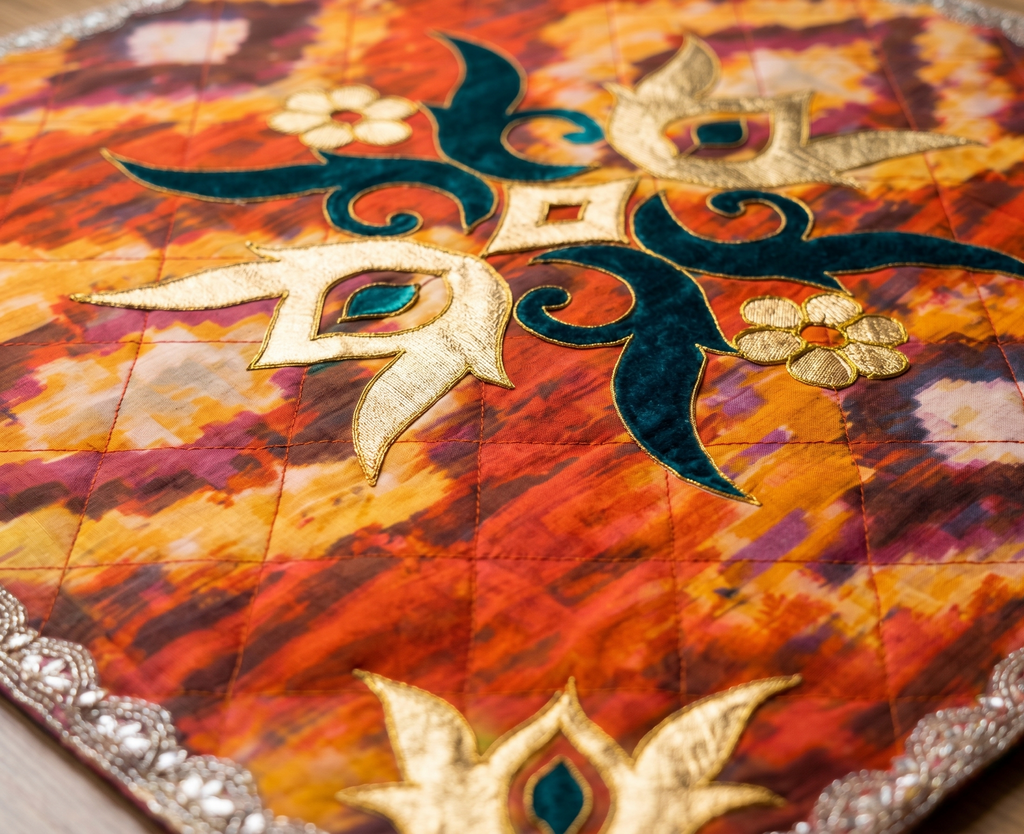 Amber Ikat Heritage Aasan (Pack of 6) – Ritual Aasan by Grandeur