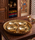 Gilded Fluted Thali Set – Thali Set by Grandeur