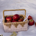 Gilded Fringe Artisan Woven Basket – Decorative Basket by Grandeur