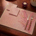 Rose Quartz Beaded Table Mat (Pack of 6) – Table Mat by Grandeur