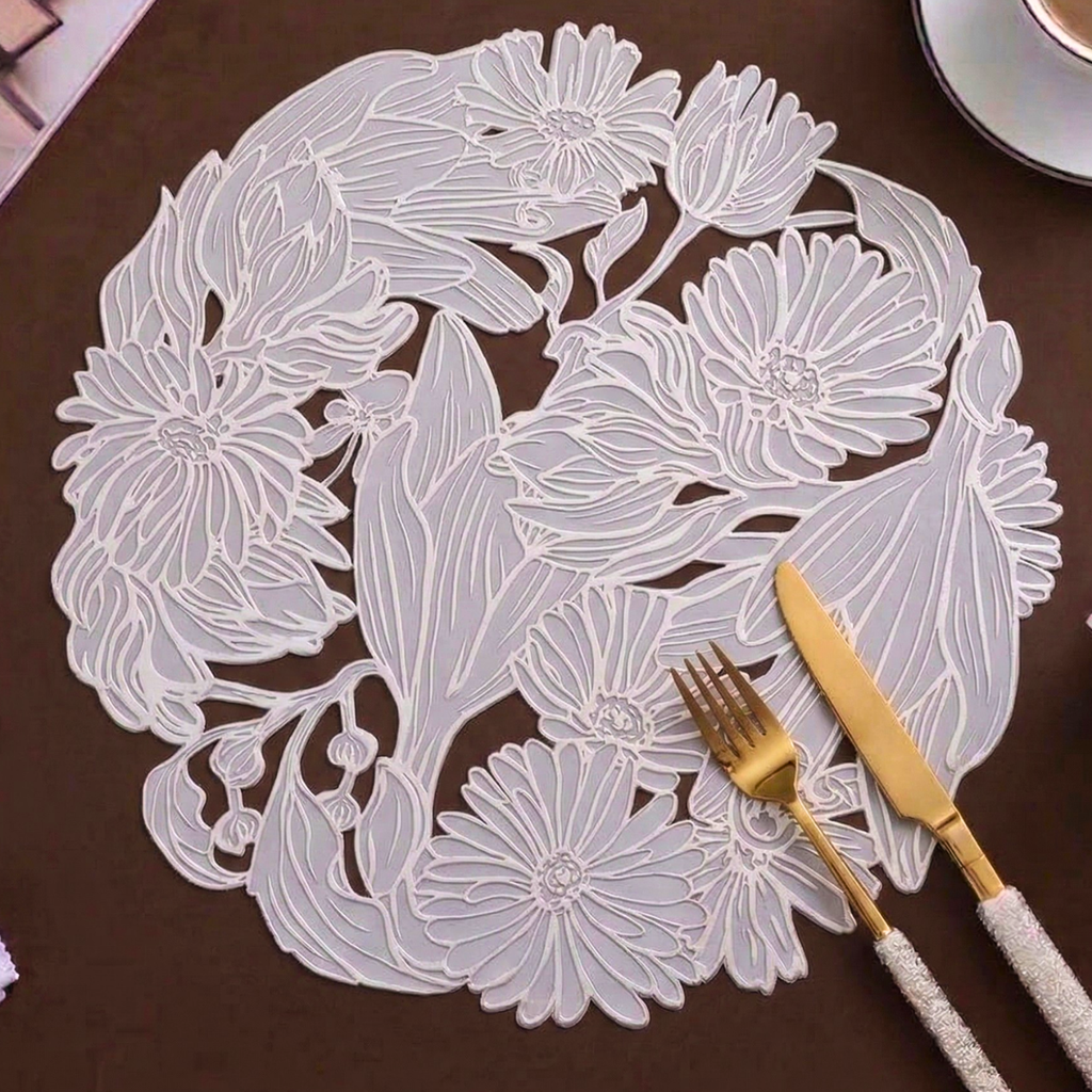 Vintage Bouquet Filigree Table Mat (Pack of 6) – Table Mat by Grandeur