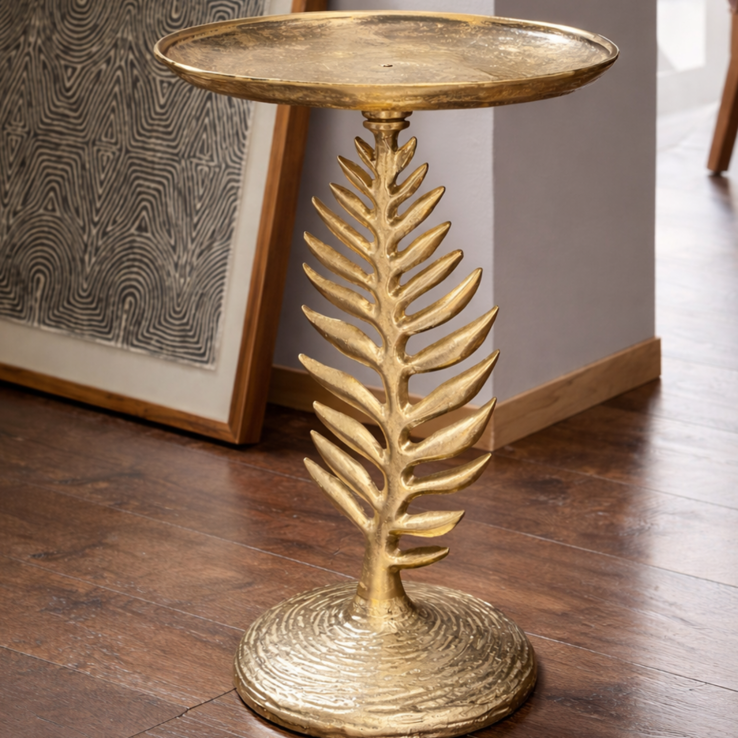 Botanical Leaf Coffee Stool – Accent Stool by Grandeur