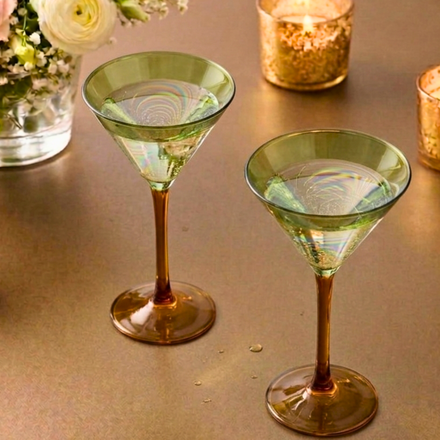 Sage Green Martini Glasses (Pack of 6) – Glassware by Grandeur