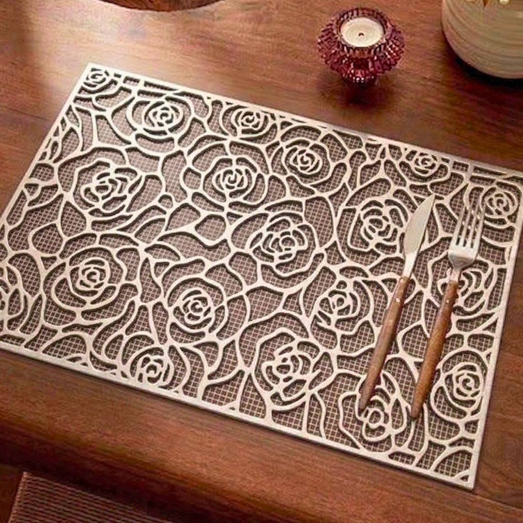 Filigree Rose Table Mat (Pack of 6) – Table Mat by Grandeur