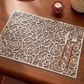 Filigree Rose Table Mat (Pack of 6) – Table Mat by Grandeur