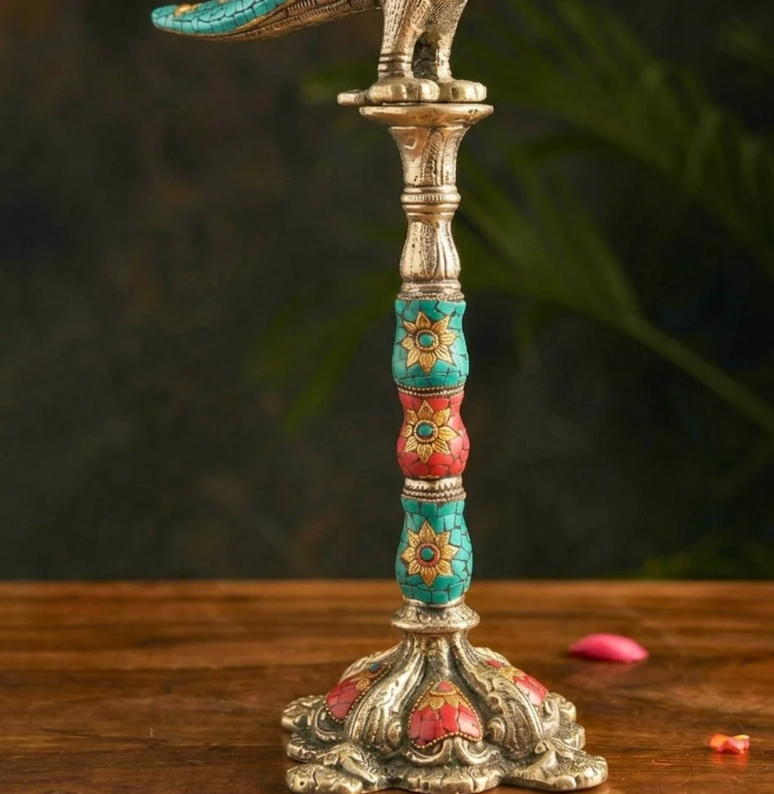 Imperial Mosaic Parrot Totem – Decor Accent by Grandeur