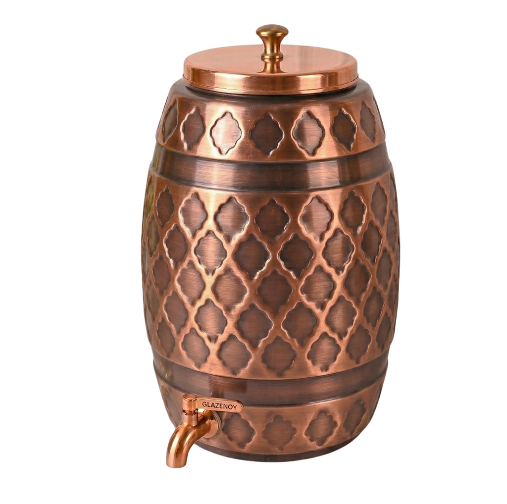 Antique Moroccan Lattice Copper Water Dispenser – Water Dispenser by Grandeur