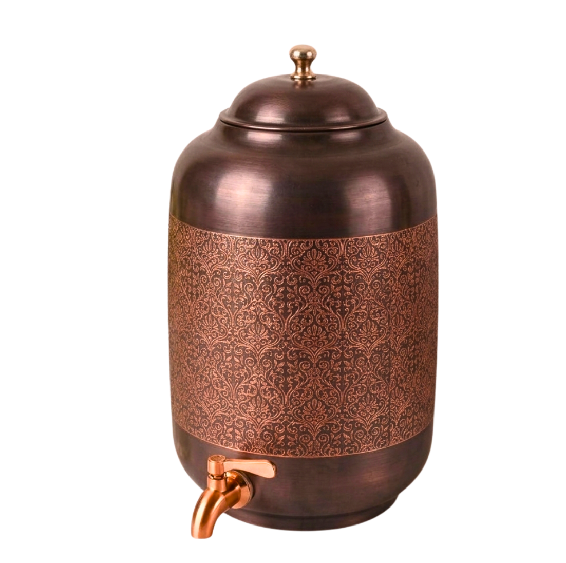 Antique Damask Copper Water Dispenser – Water Dispenser by Grandeur