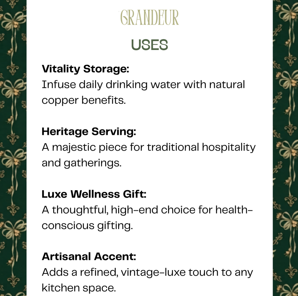 Imperial Damask Copper Water Dispenser – Water Dispenser by Grandeur