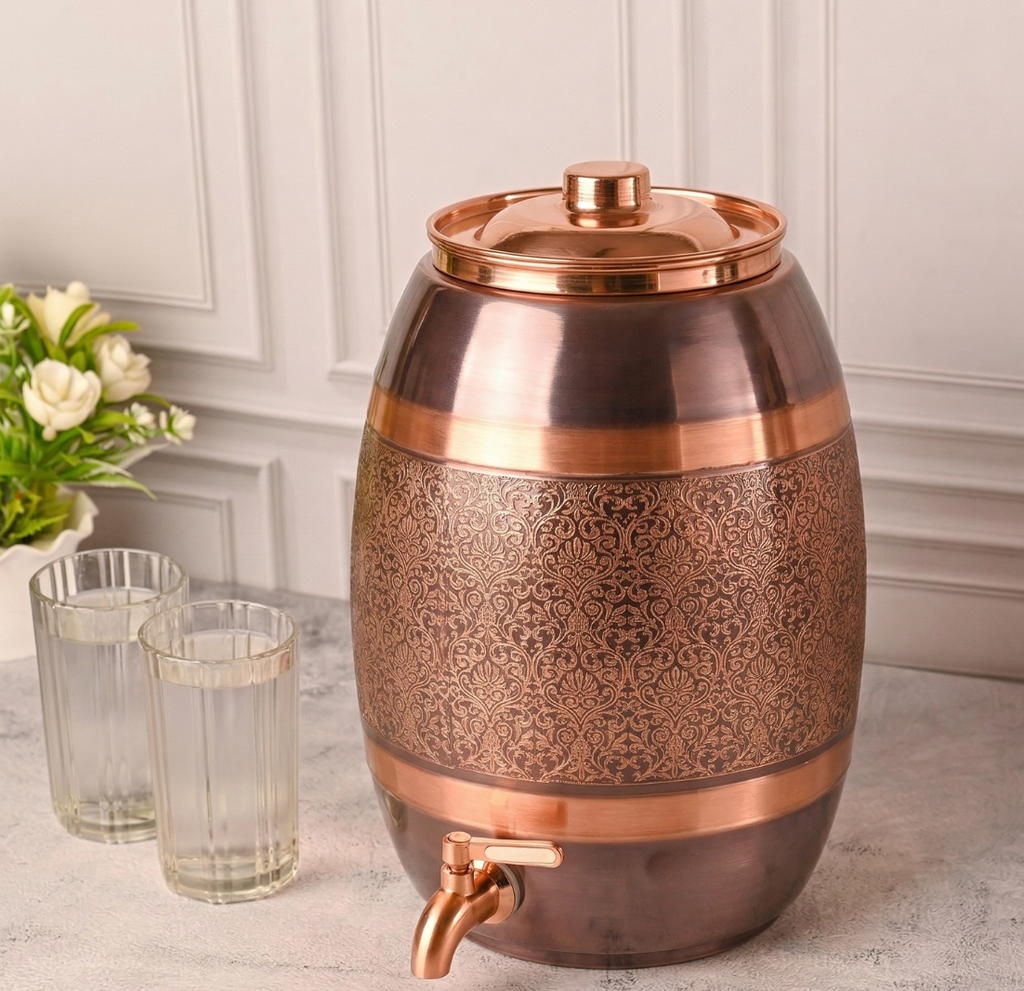 Imperial Damask Copper Water Dispenser – Water Dispenser by Grandeur