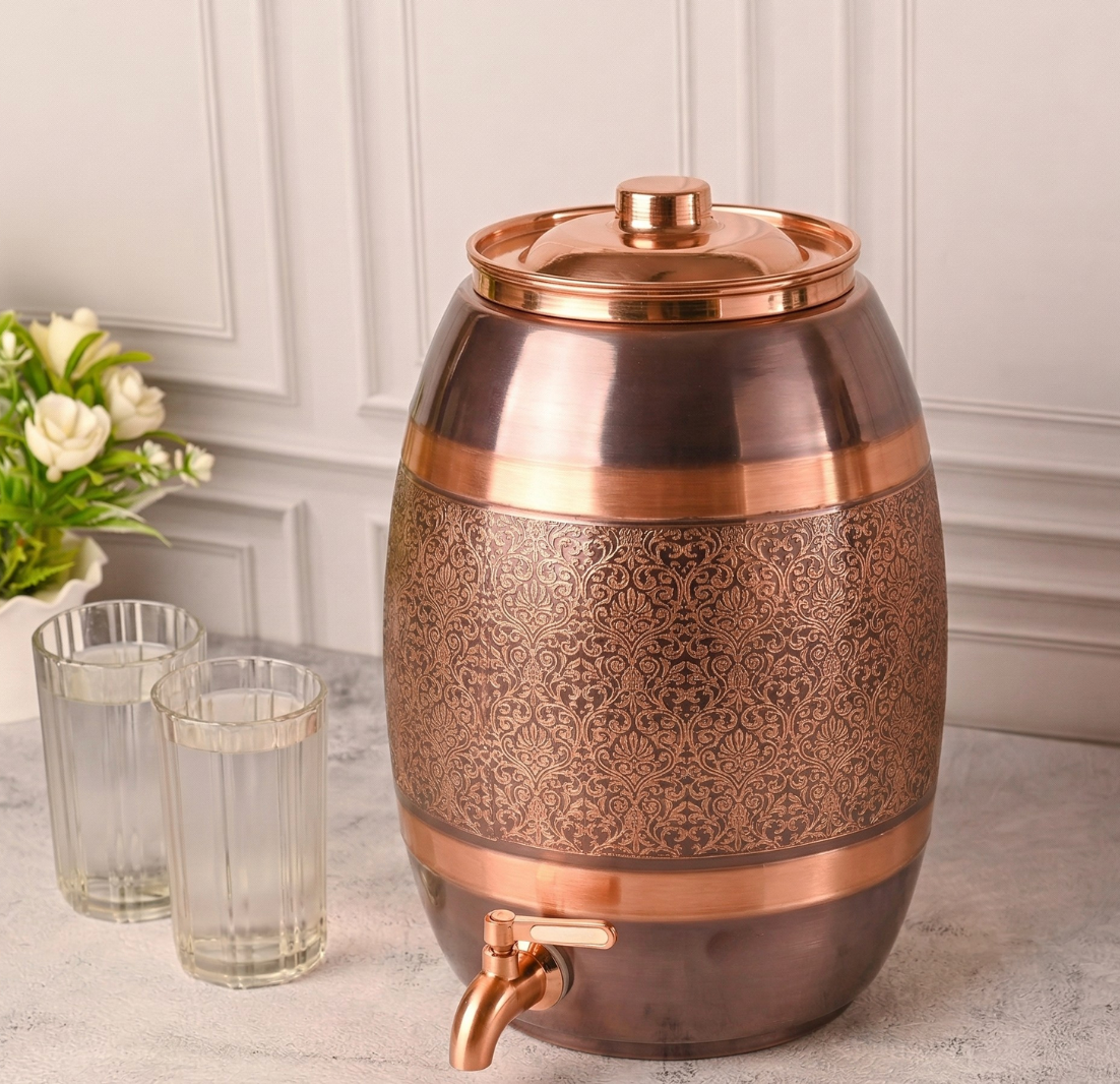 Imperial Damask Copper Water Dispenser – Water Dispenser by Grandeur
