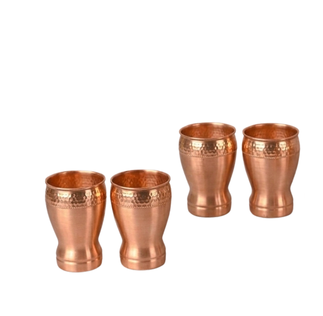 Hammered Rose Gold Tumblers (Pack of 6) – Tumbler by Grandeur