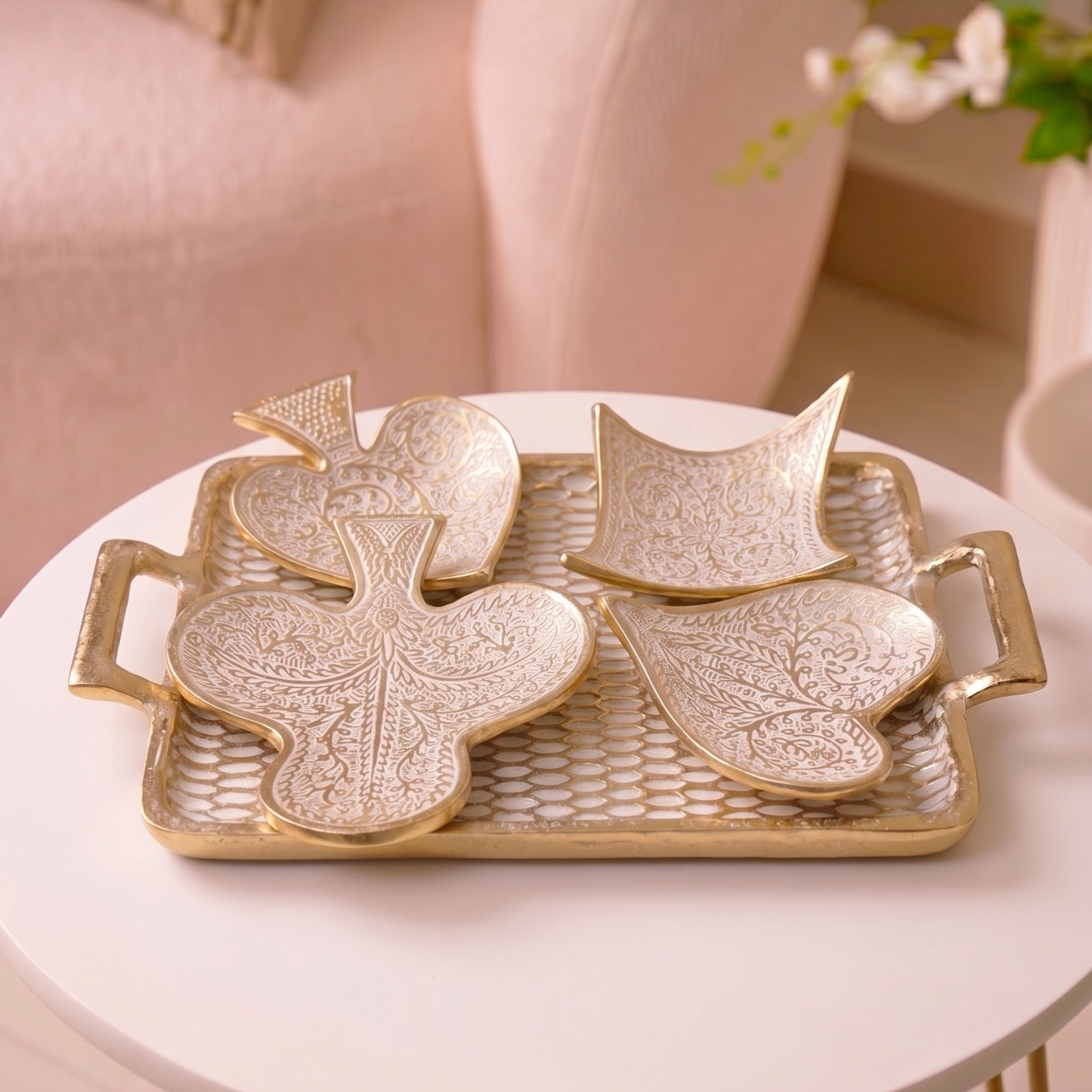 Gilded Ace Platters & Tray Set – Decorative Tray by Grandeur