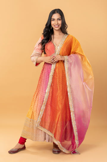 Soft Banarasi Anarkali