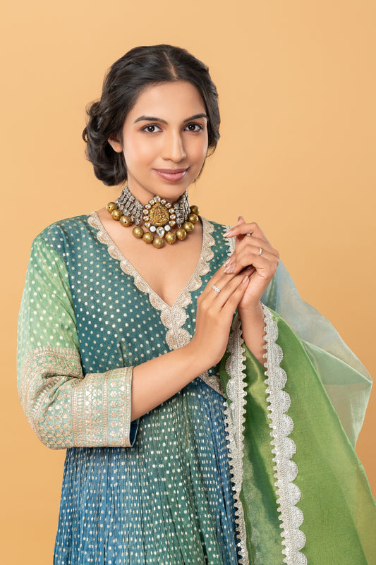 Soft Banarasi Anarkali