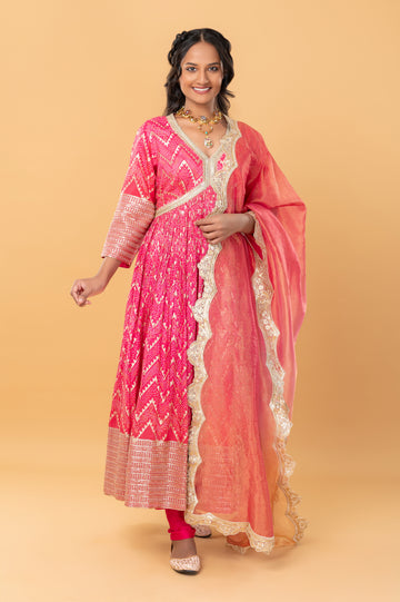 Soft Banarasi Weaving Anarkali