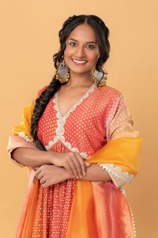 Soft Banarasi Anarkali