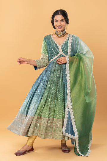 Soft Banarasi Anarkali